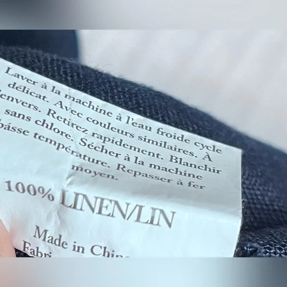 Grae Cove Frankie Linen Navy Blue Pocket V-neck Wrap Belted Midi Dress Large - Picture 9 of 10